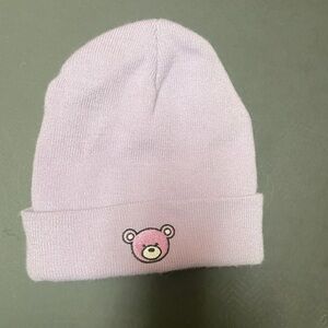 Purple Bear Beanie with Cuff Hat